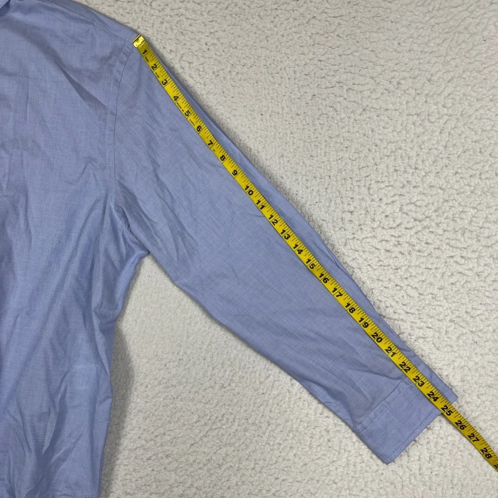 Polo Ralph Lauren Button Down Shirt Mens XXL Blue Oversize Fit End On End Cotton